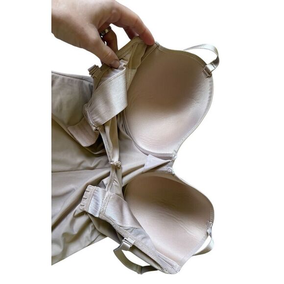 assets by Spanx Suit Your Fancy Strapless Cupped Bodysuit size 1X Tan Shapewear - Picture 4 of 7